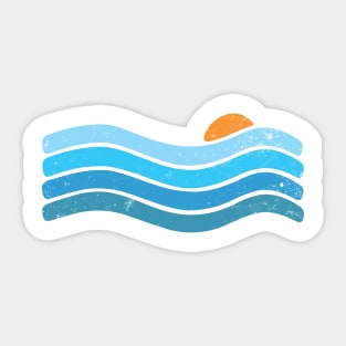 Sunset Ocean Waves Sticker